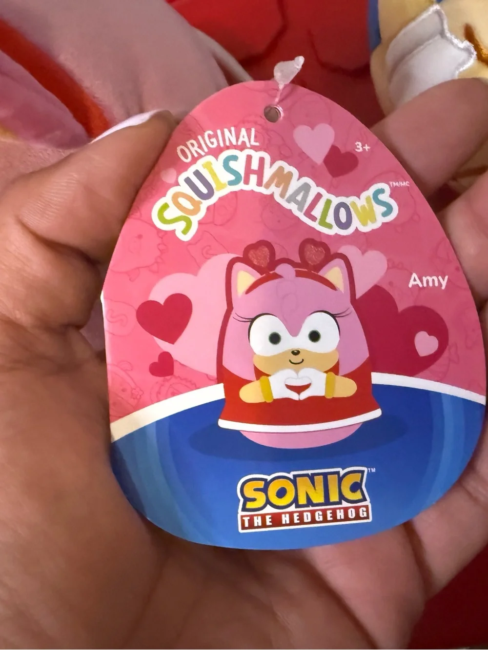 Set of two sonic the Hedgehog Plush Toy Set and Amy Blue & Pink Cute squismallow